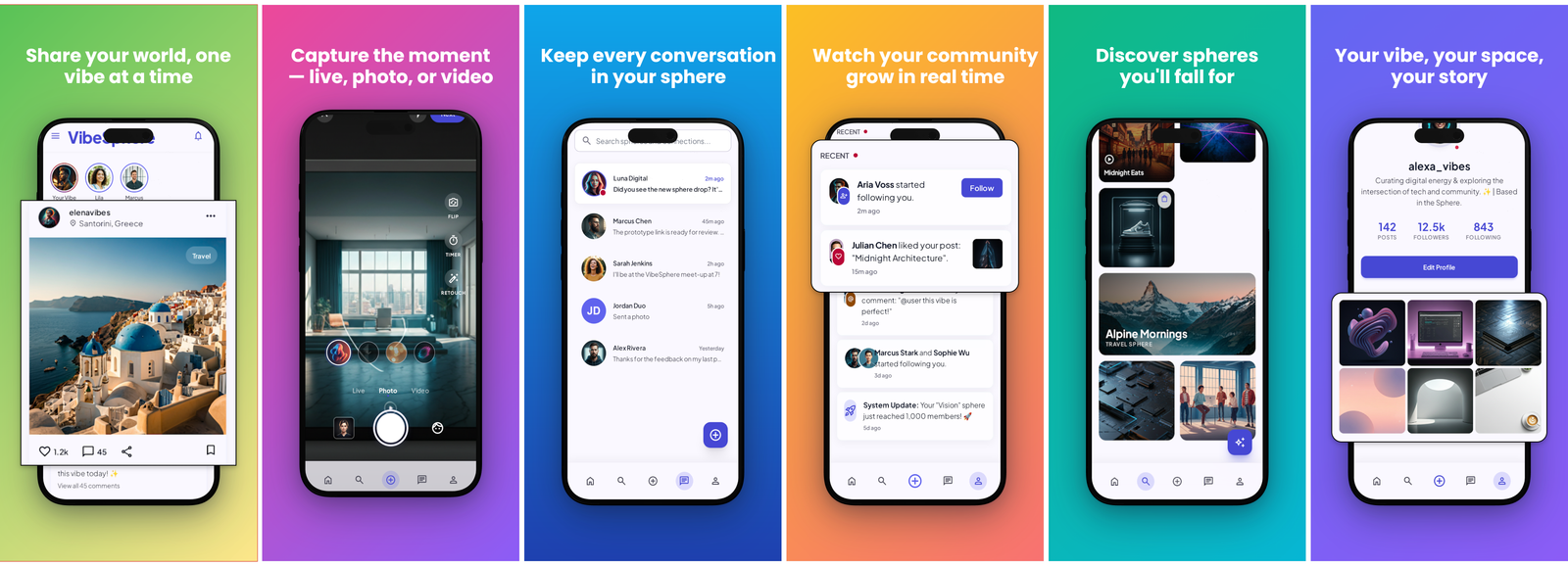 Social Media — full 6-panel carousel